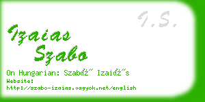izaias szabo business card
